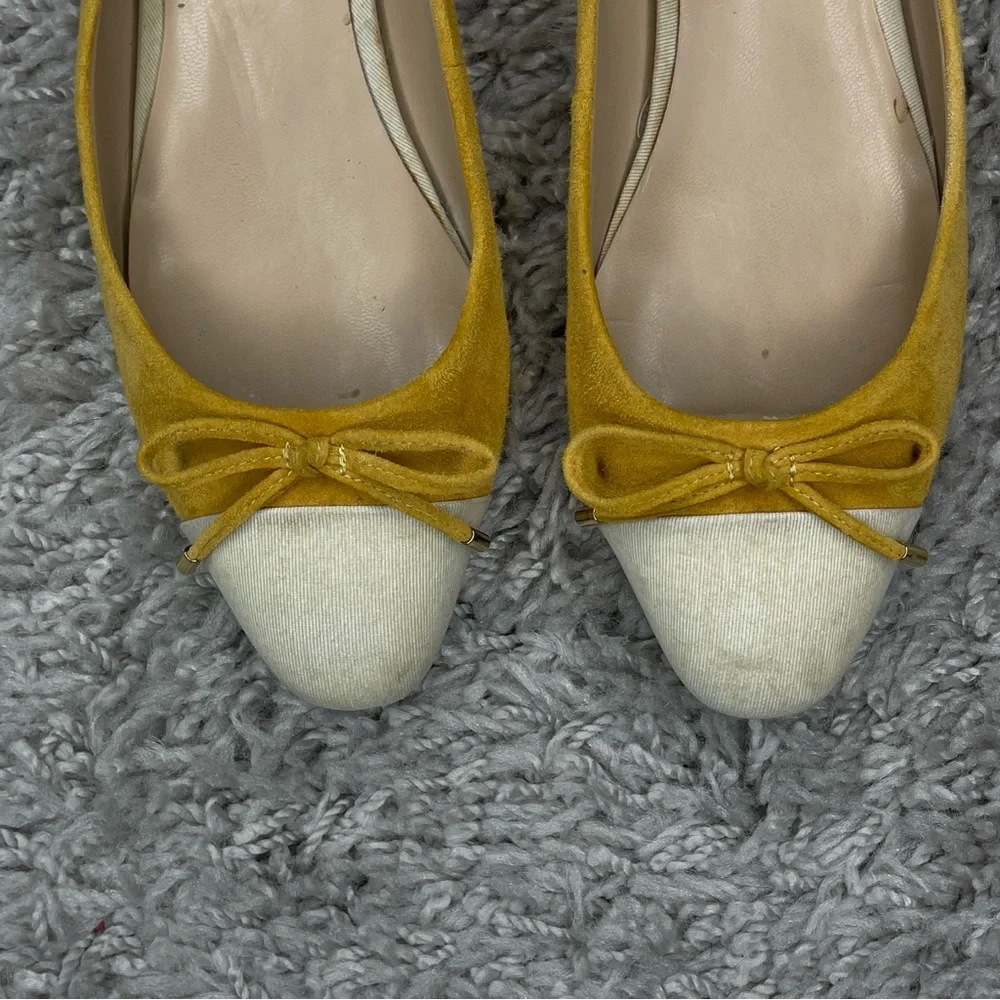 Karl Lagerfeld Yellow and Cream Women's Shoes - Picture 8 of 9
